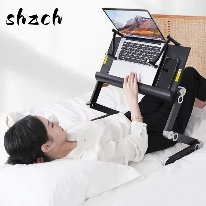 Bandeja ajustable para computadora portátil con diseño plegable, mesa elevadora portátil para PC portátil, estación de trabajo multiusos