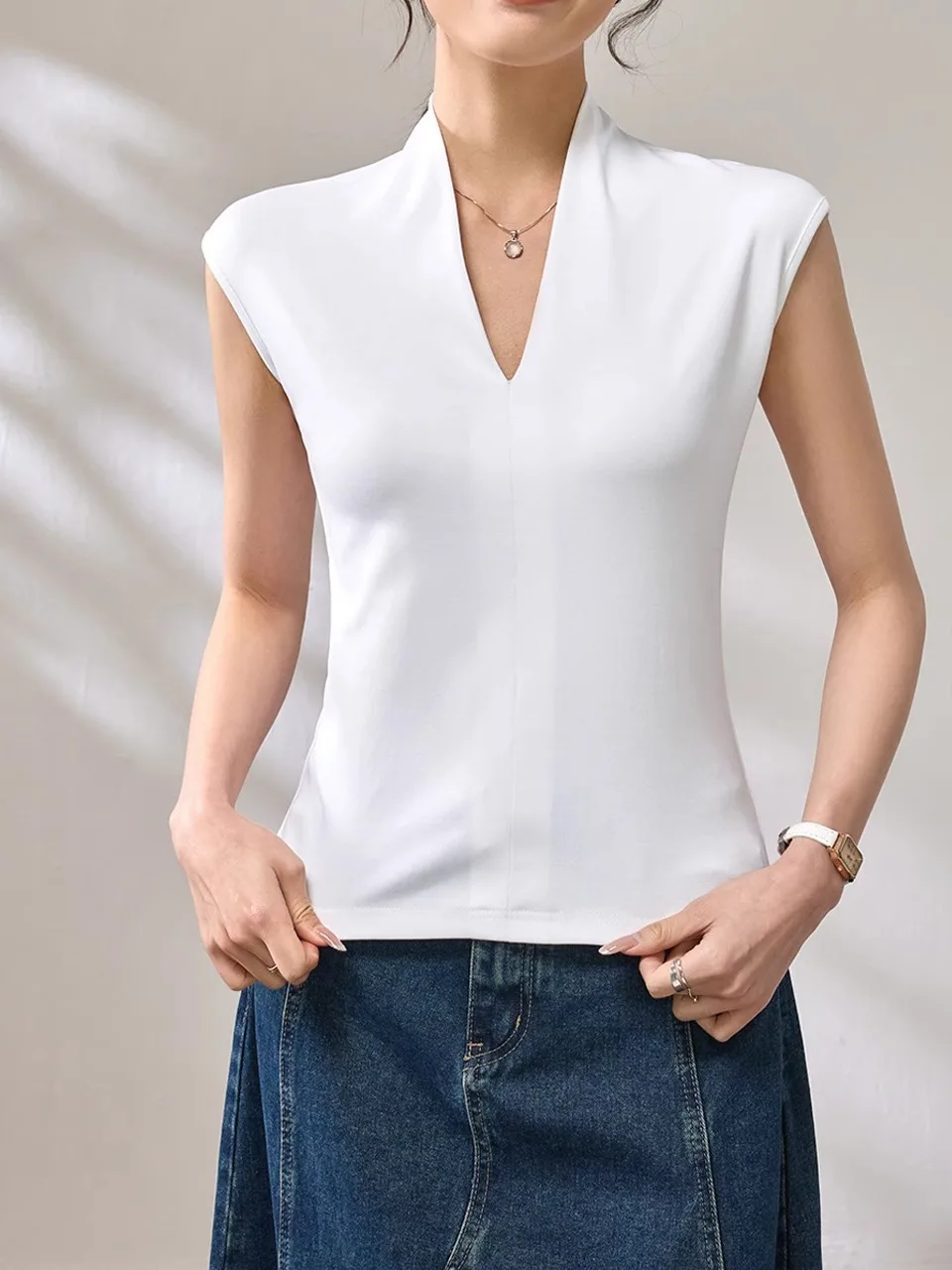 

Women's Casual Svel T-irt Pure Color Street Sle Slim Fit Summer Ultra ort Length Regular Thin