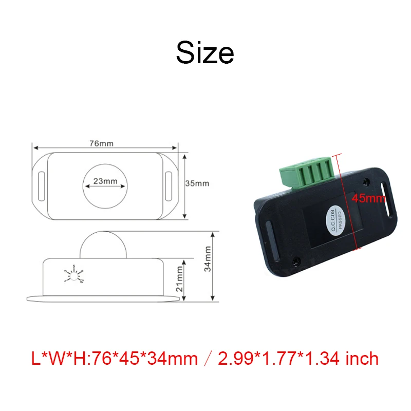 DC 12V 24V Automatic Time Adjustable PIR Motion Sensor Infrared Detector Induction Night Light Switch Module for LED Strip Lamp