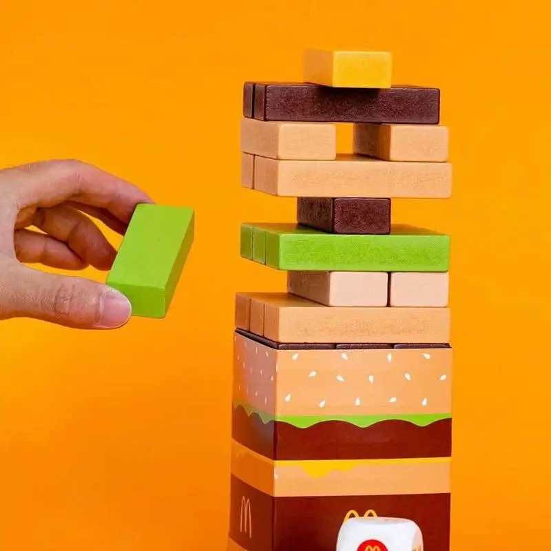 

Hot Original McDonald's French Fries Big Mac Burger Stacking Game, Assembly Parent-child Game Funny Toys Kids Birthday Gifts