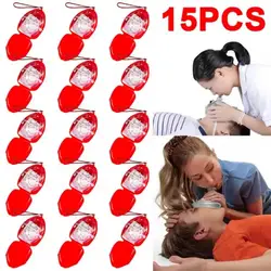 1-15PCS Professional First Aid CPR Breathing Mask Protect Rescuers Artificial Respiration Reuseable With One-way Valve Tools