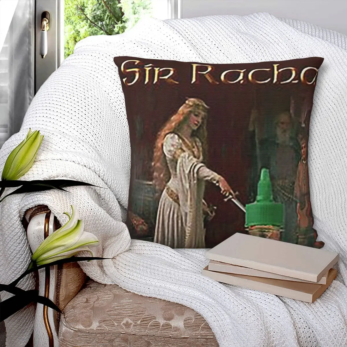 Funda de almohada cuadrada Sir Racha Sriracha Sauce, funda de almohada, cojín de poliéster con cremallera, almohada decorativa cómoda para el sofá del hogar