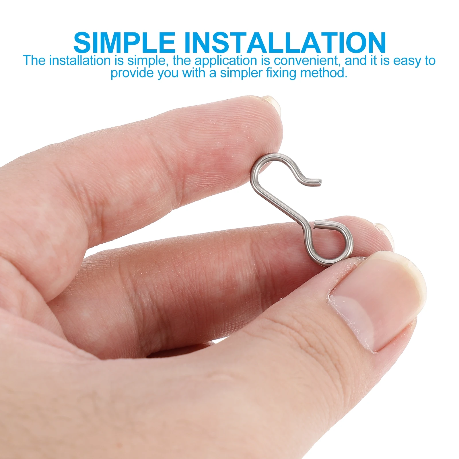 

100pcs Car Seat Cover Hooks Heavy Duty Metal Iron 23mm S-hooks for Cushion Fixing Accessories Vehicle RV Attachment