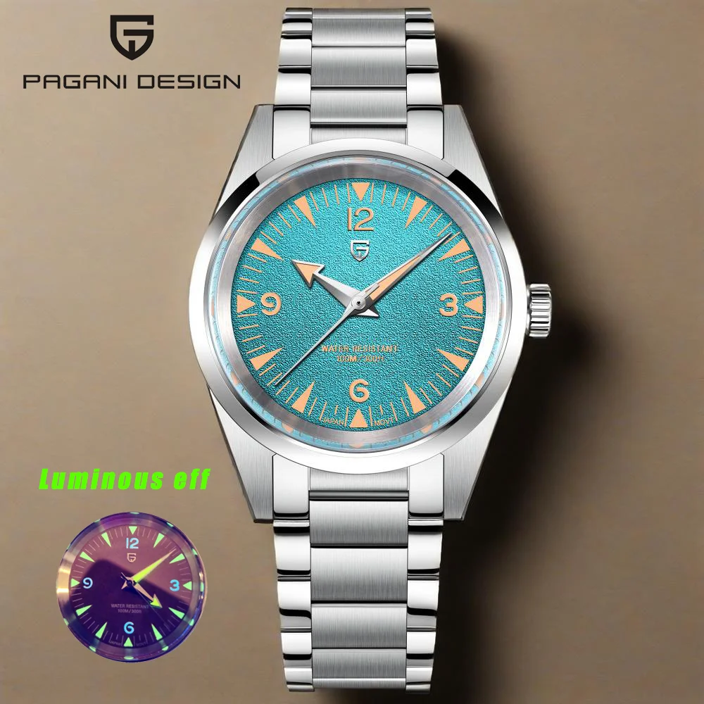 

2025 PAGANI DESIGN New PD1793 38mm Quartz wristwatch VK31 Movement Sapphire stainless steel 100m waterproof watch reloj hombre