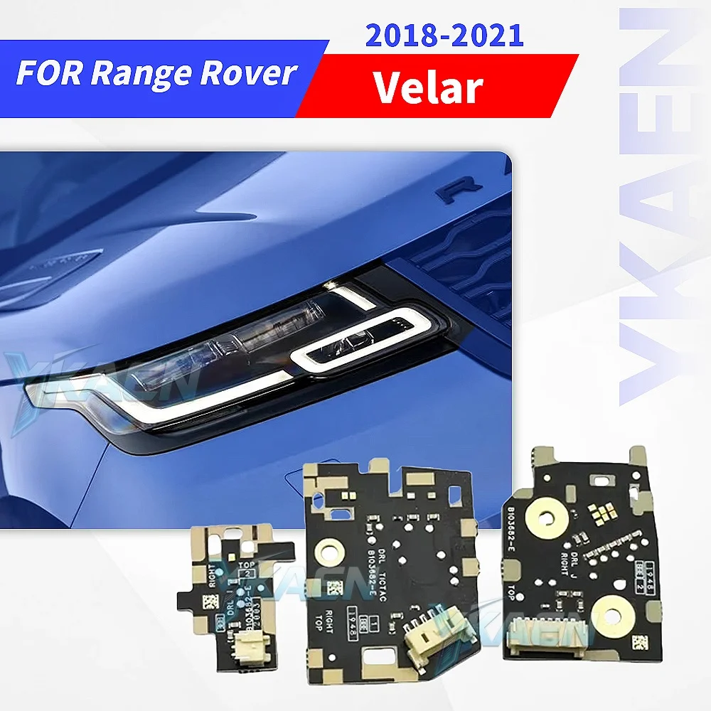 B101672-C White DRL Boards Daylight For Range Rover Velar 2018-2021 LED Headlight Daytime Running Lights B101682-C