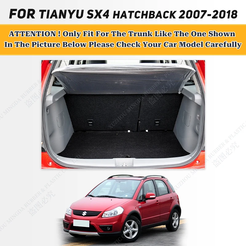 Car Trunk Mat For Suzuki Tianyu SX4 Hatchback 2007-2018 17 16 15 14 13 12 11 10 09 08 Cargo Liner