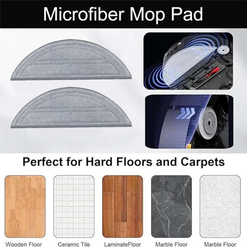 Mop Pad Voor Roborock Saros 10/S9 Maxv Ultra/S90ver/G30/A1460RR Onderdelen Herbruikbare Wasbare Dweilen doek Accessoriesa83x