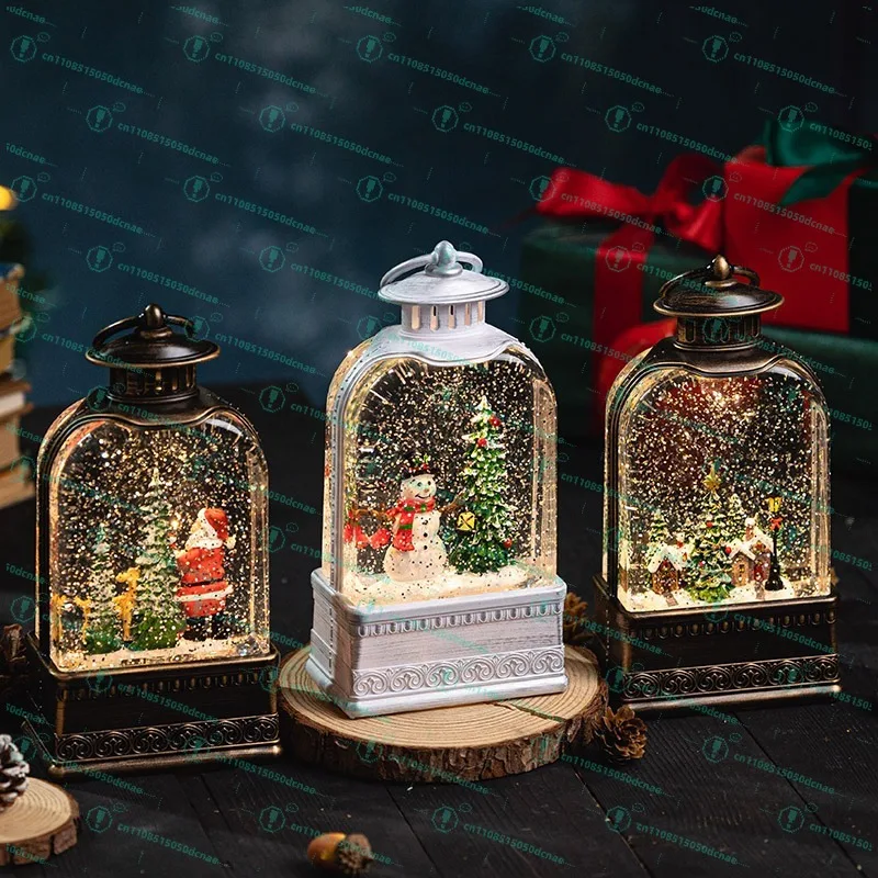 

Christmas decorations night lights crafts snow scene arrangement elderly gifts accessories doll products