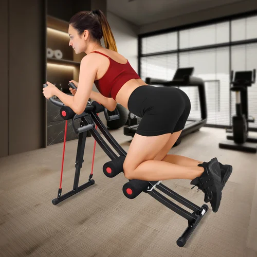 GIKPAL 折りたたみ式腹筋マシン 腹筋トレーニング機器 ホームジム、コア&腹部トレーナー フィットネス機器 最大440ポンド LCDディスプレイ
