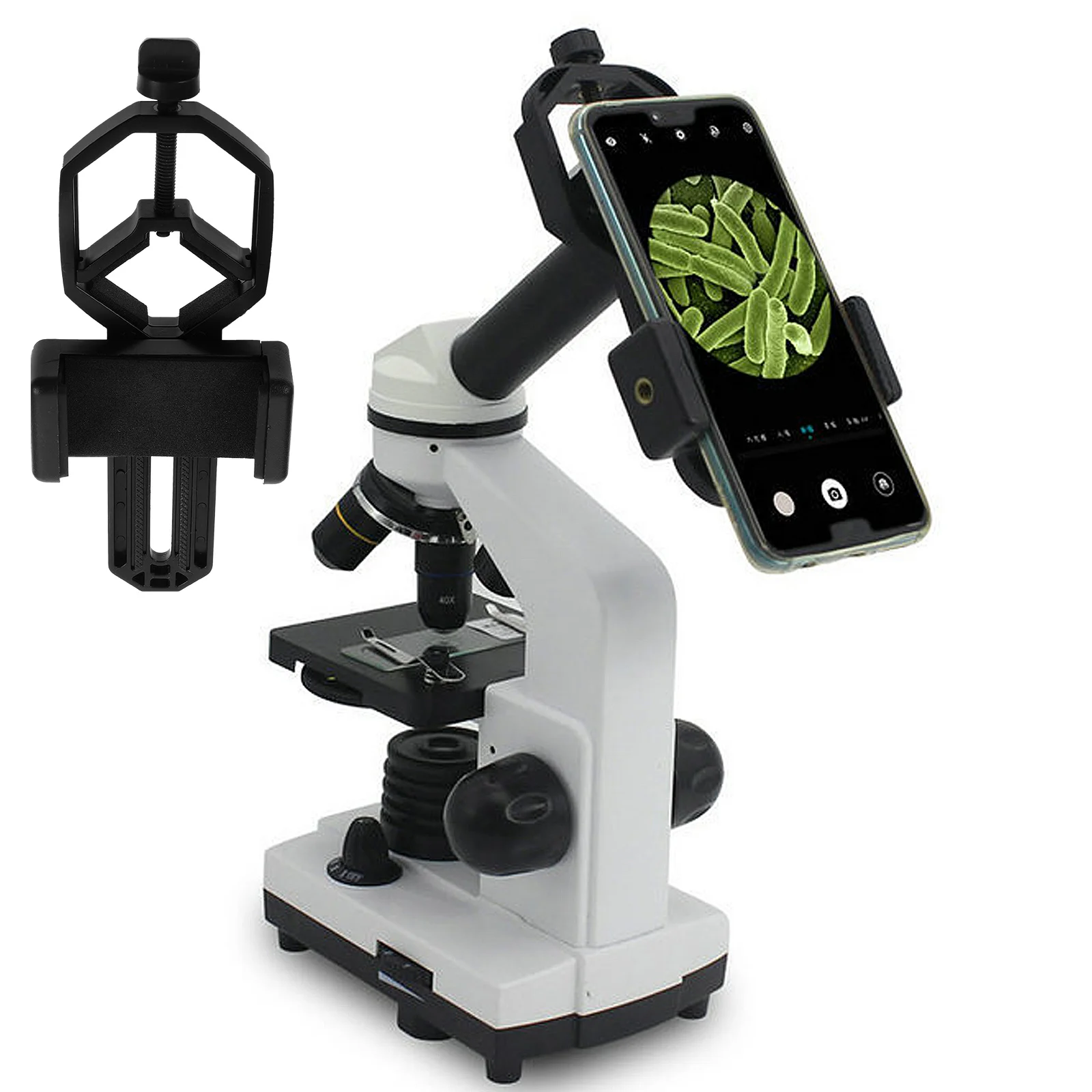 

Professional Microscope Phone Telescope Holder Clip 61mm 93mm Single Tube Portable Photography Bracket