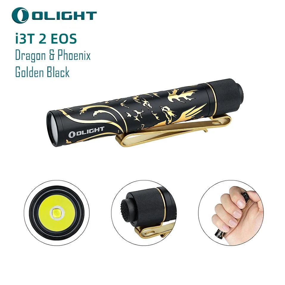 Olight i3T 2 EOS LED Lamp Light Small EDC Flashlight 200Lumens Torch With AAA Battery