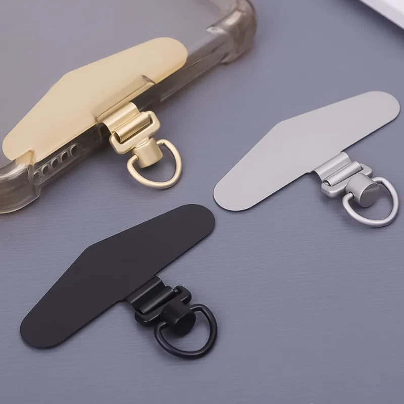 3/1Pcs Stainless Steel Phone Lanyard Patch Mobile Phone Case Connect Clips Rotatable Detachable Phone Strap Tether Pad Gasket