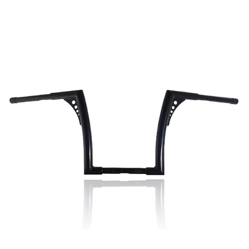 

Gloss Black 14 Inch Rise 1-1/4'' Batwing Ape Hangers Handlebar Compatible With Harley Softail FLST FXST Sportster XL 883 1200