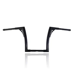 Gloss Black 14 Inch Rise 1-1/4'' Batwing Ape Hangers Handlebar Compatible With Harley Softail FLST FXST Sportster XL 883 1200