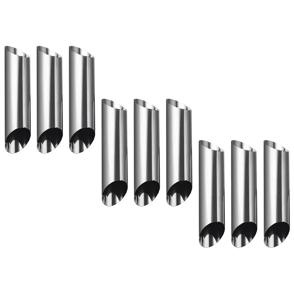 

9Pcs Baking Stainless Steel Pancake Screw Croissant Cannoli Pancake Making Tools Tube Cream Horn Forms DIY Practical Storage