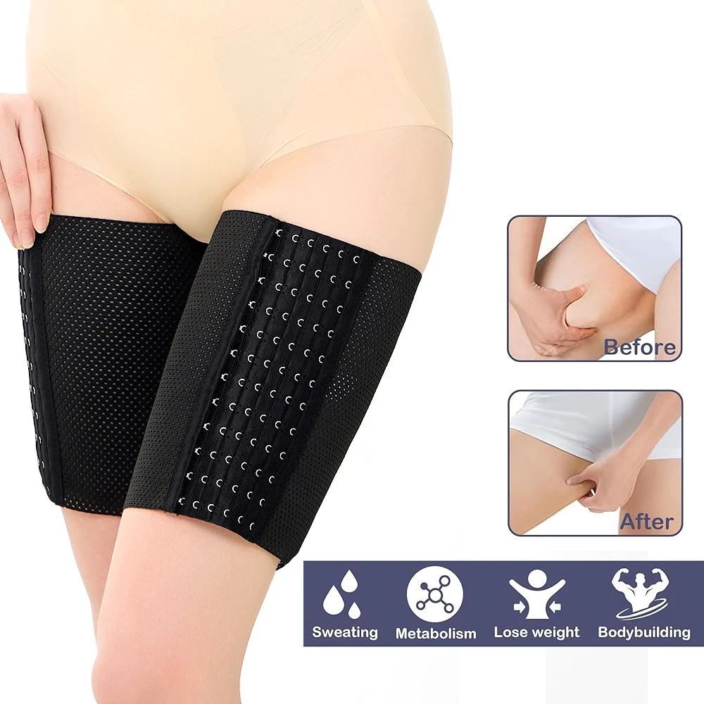 1 Paar Oberschenkeltrainer für Frauen, Shapewear, Beinkontrolle, schlankmachender Body Shaper, Oberschenkel-Cincher-Band – Oberschenkel-Kompressionsmanschette – Detail 1