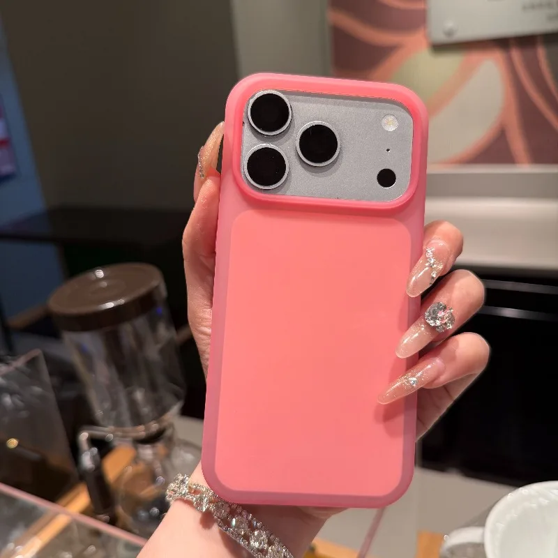 Einfache offizielle Jello Sanding Bumper Hülle für iPhone 17 16 15 Pro Max – Luxuriöse, stoßfeste, matte Hülle in Macaron-Farben