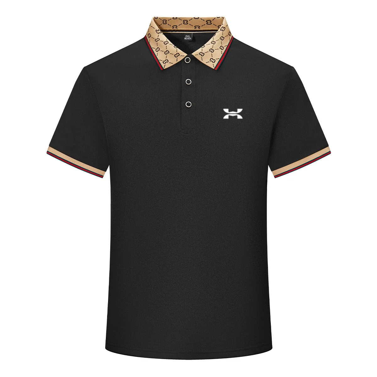 New design Golf shirt Luxury high-end jacquard collar Lapel collar T-shirts breathable Business Casual top for men's summer wear