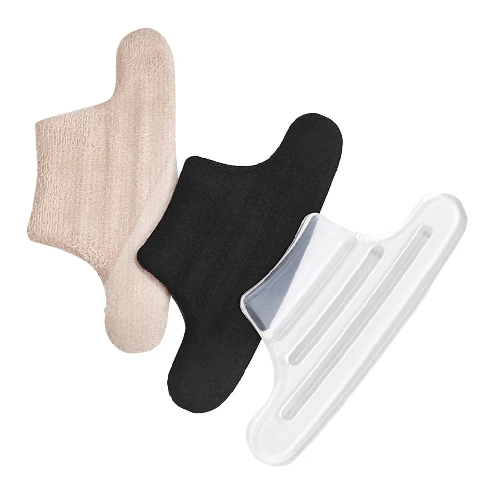 3pcs Heel Pads For Shoes Anti-Wear Feet Sticker Blister Prevention High Heel Comfort Dancing Relief Universal Size Black