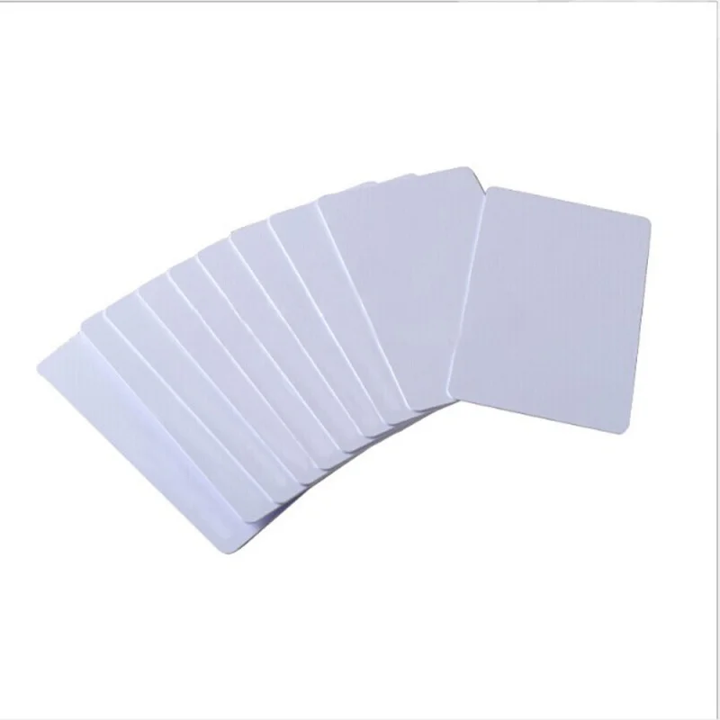 100pcs CR80 standard size printable plastic blank card PVC white card