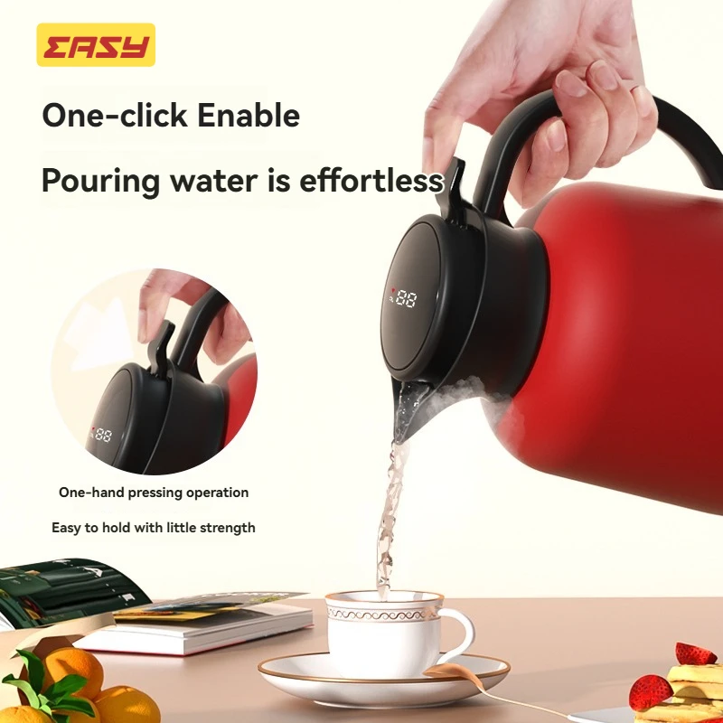 2.5L Thermal Coffee Pot Stainless Steel Coffee Press Pot Tea Pot Vacuum Insulated Hot & Cold Retention Coffeeware Kettle