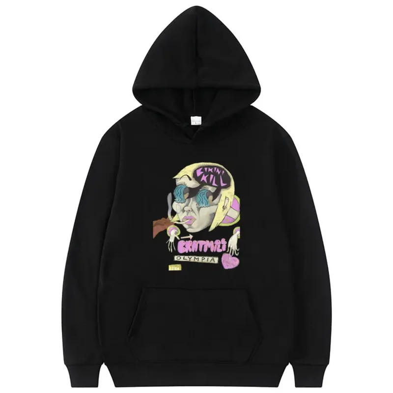 Punk Rock Band Bikini Kill Bratmobile Olympia Tour Hoodie Riot Grrrl Kathleen Hanna Pullover Men Women Oversized Fleece Hoodies