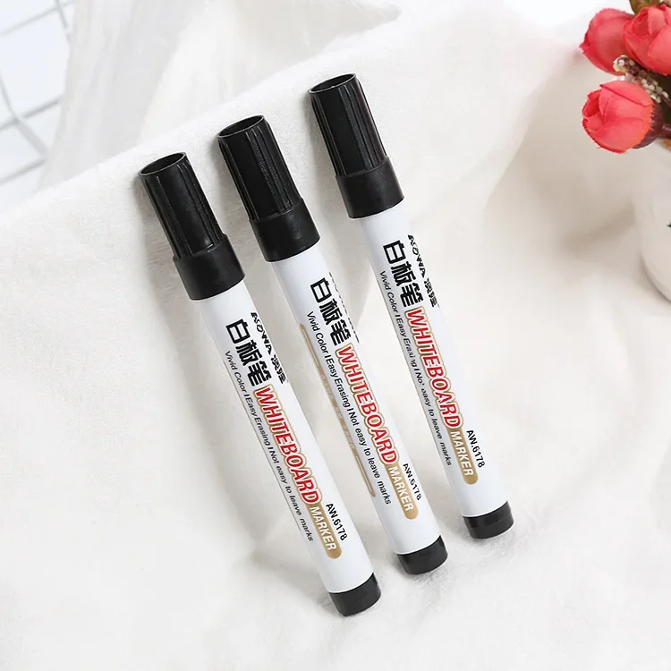 3pcs/set Whiteboard Pen Black Whiteboard Markers Erasable Water-based Markers Pen office Tools Drawing Pen Blue/Black/Red