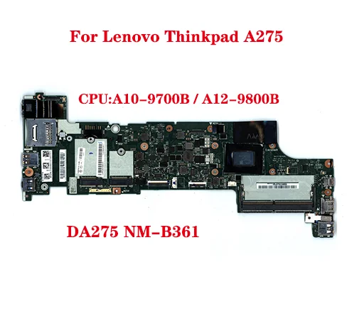 

Материнская плата для ноутбука Lenovo Thinkpad A275, системная плата для ноутбука DA275 с центральным процессором AMD, рабочая деталь DDR4 100%