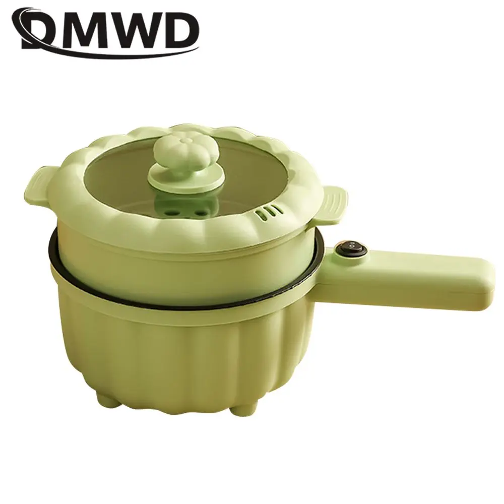 DMWD Cơm Điện 2L Cháo Mì Súp Nấu Máy Ăn Sáng Máy Làm Mini Skillet Multicooker Lẩu Chảo Chiên