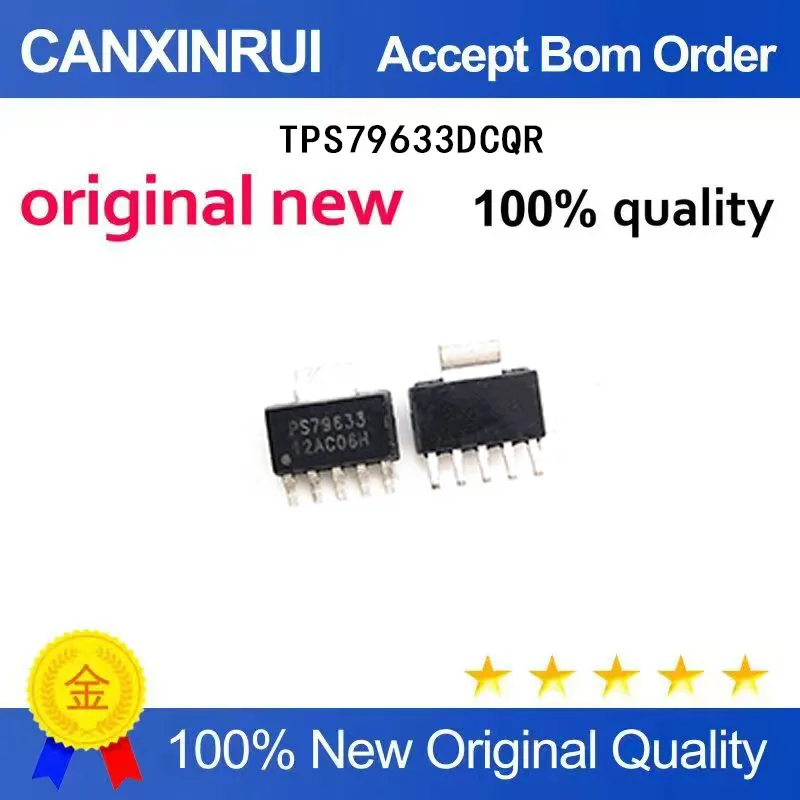 (5-100 Pieces) Brand new original TPS79633DCQR silk screen PS79633 SOT-223 linear regulator IC chip