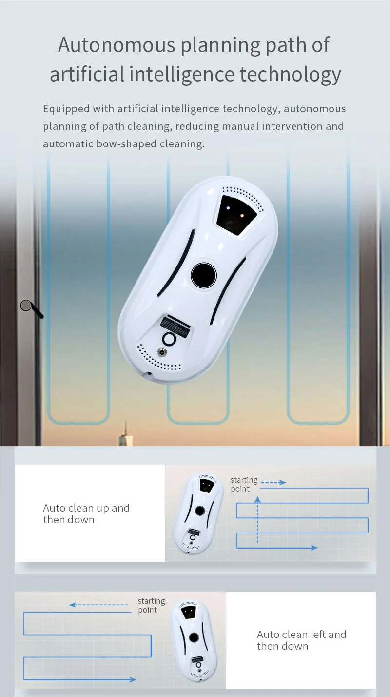 2026 Fensterputzroboter, Ultraflacher Reinigungsroboter, Fensterputzroboter, Fensterreinigungsroboter – Detail 11