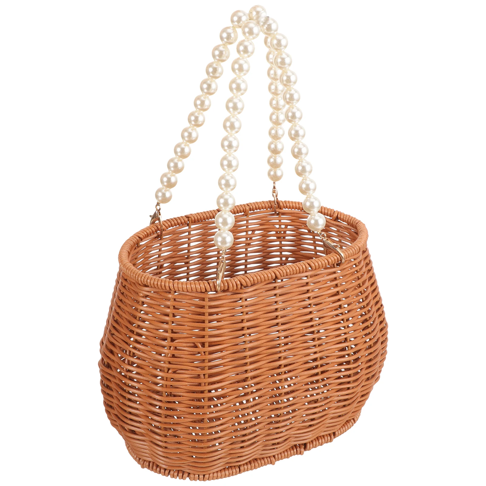 

Hand Woven Natural Rattan Style Storage Decorative Flower Arrangement Holder Simple Design Picking Basket For Home Wedding Diy