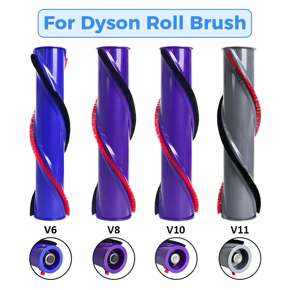 For Dyson V6 V7 V8 V10 V11 V12 V15 Vacuum Cleaner Accessories Soft Roller Brush Washable Filter Roller Brush Head Replacement image 5