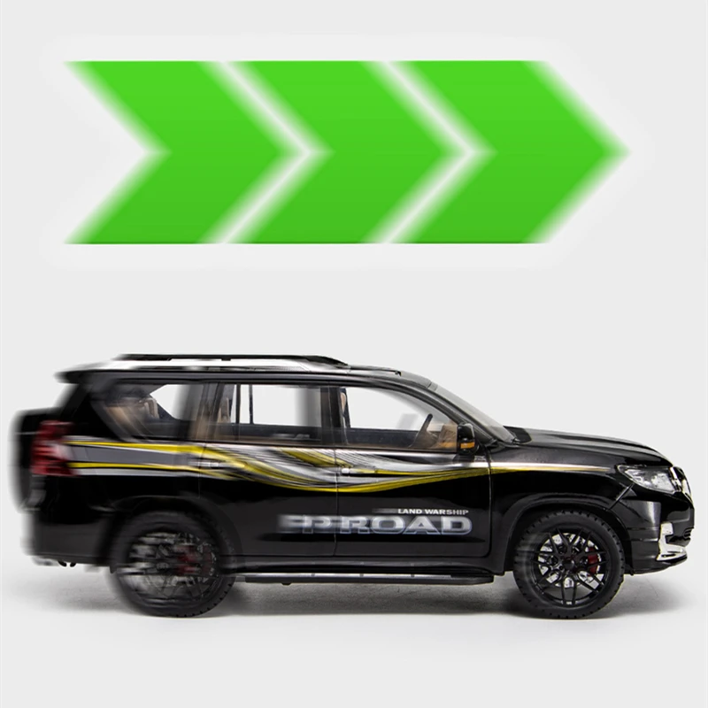 1:18 TOYOTA Prado SUV Alloy Car Model Diecast Metal Toy Off-road Vehicle Car Model High Simulation Sound and Light Toy Gift