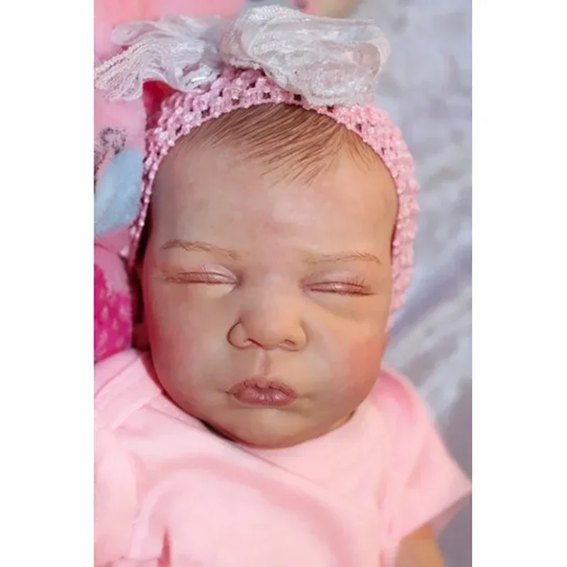 

50CM Already Painted Reborn Baby Dolls Romy Sleeping Girl Finished Newborn Doll Toy Soft Vinyl With Cloth Body Reborn Dolls Gift