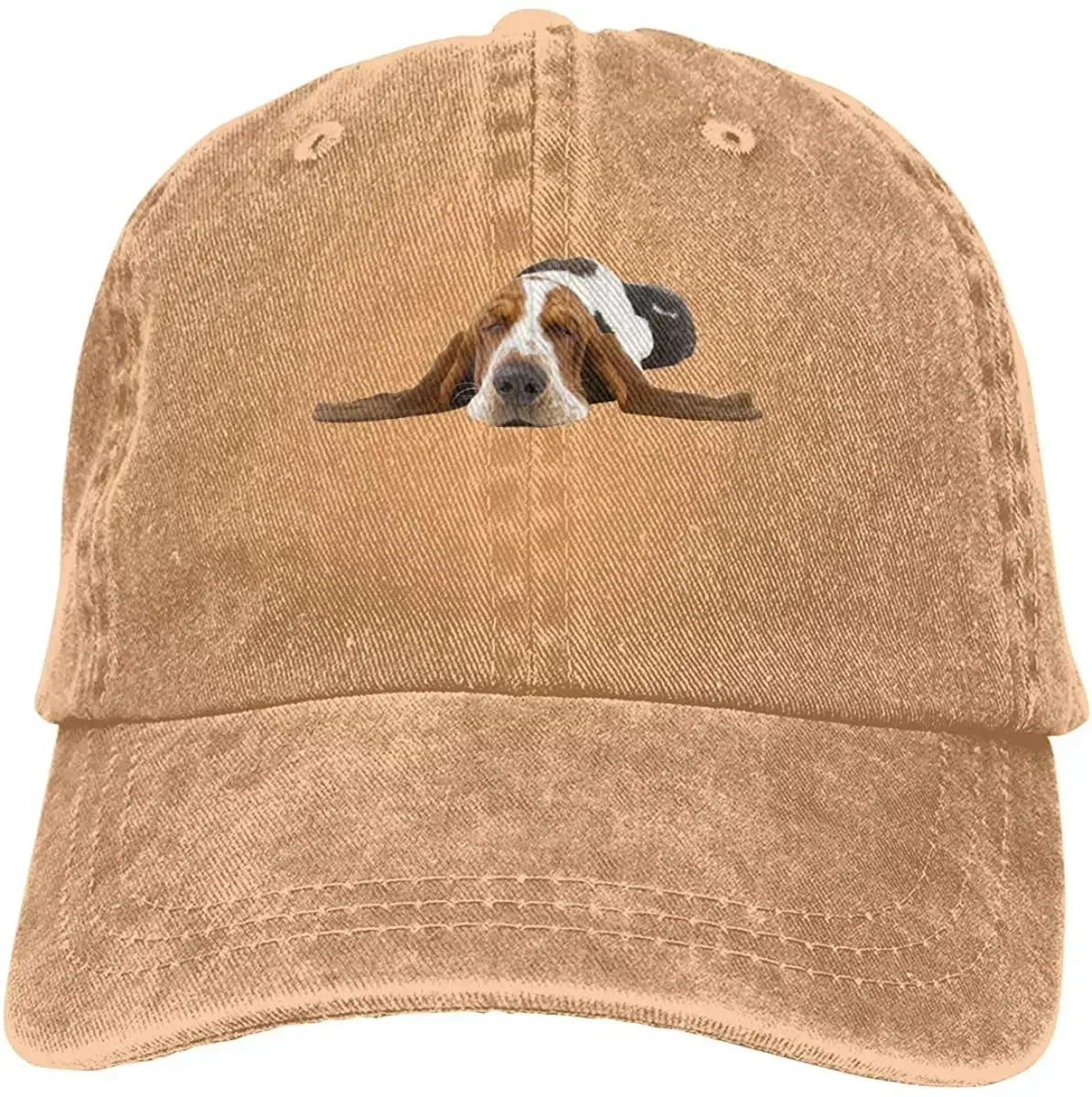 Gorra vaquera Basset Hound Dog Sleep Baseball Dad Cap ajustable clásico lavado 100% algodón deportes para hombres mujeres sombrero