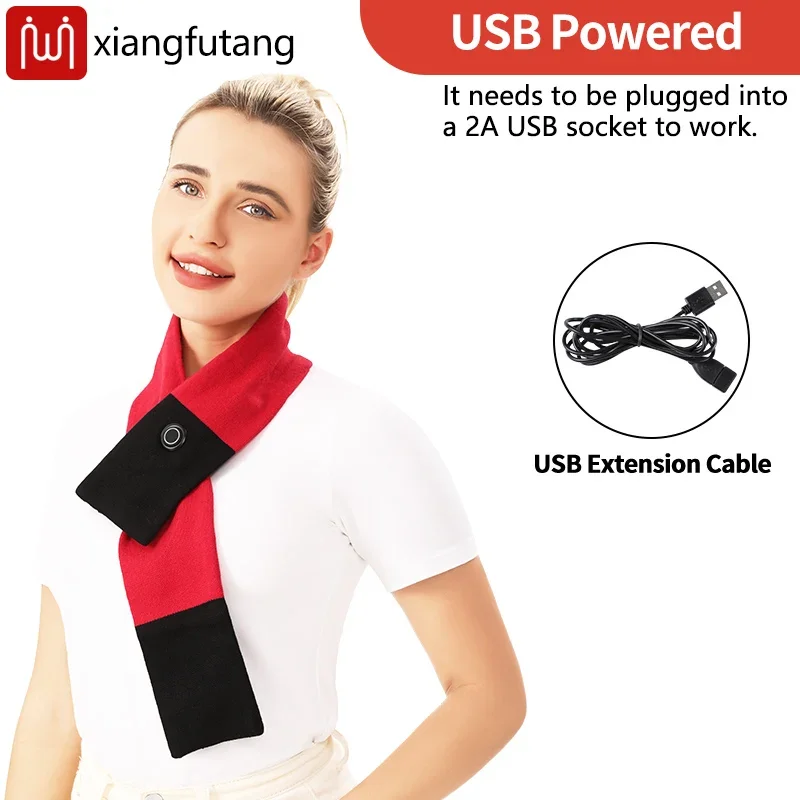 

Heating Scarf Cold Weather Neck Warmer 3 Temperature Levels Heated Neck Pad for Ourdoor Sports