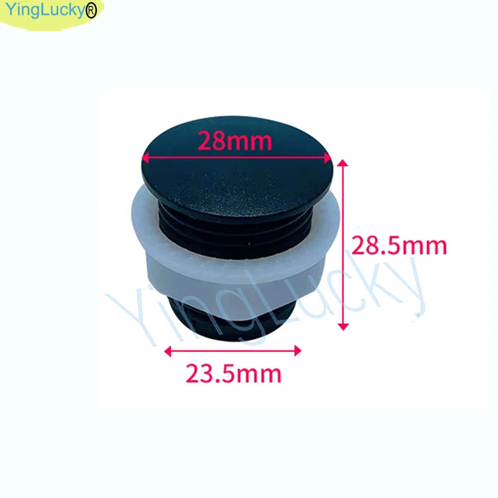 Arcade-Tastenabdeckung 10 Stück 28MM / 24MM 30mm Schraubverschluss Schwarz Nylon Arcade-Drucktasten-Abdeckung Lochkappe Plug-Up – Detail 3