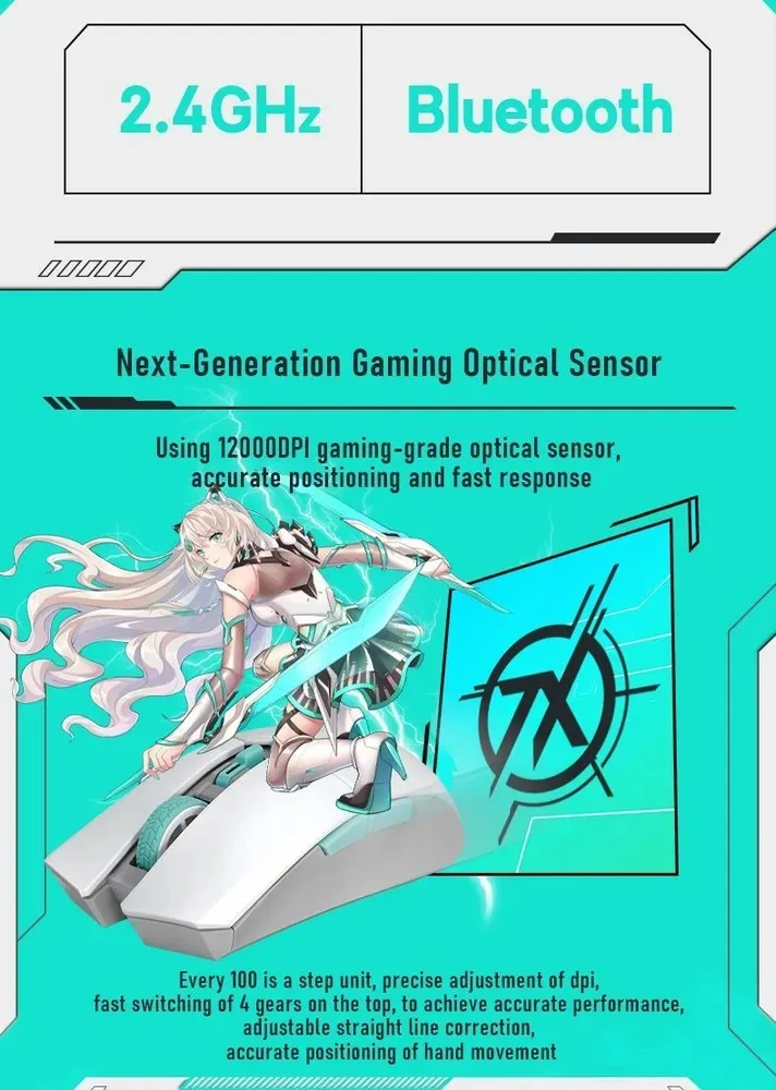 ماوس ألعاب ASUS TX خفيف الوزن 62 جرام، مستشعر بصري 12000 نقطة في البوصة، PBT #4