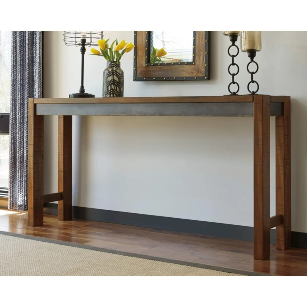 Counter Height Dining Room Table, Two-tone Brown