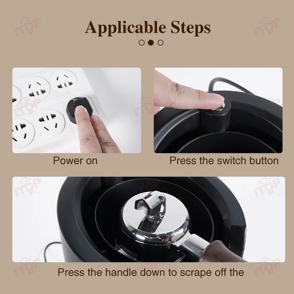 ITOP CPCR-2 nettoyeur de porte-filtre 58mm nettoyeur de porte-filtre à café expresso électrique Commercial pour café café Type de dessus de Table