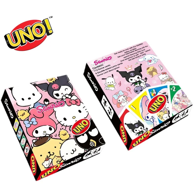 

UNO game card animation peripheral UNO card Hello kitty kuromi cartoon poker family interactive leisure party children's gift