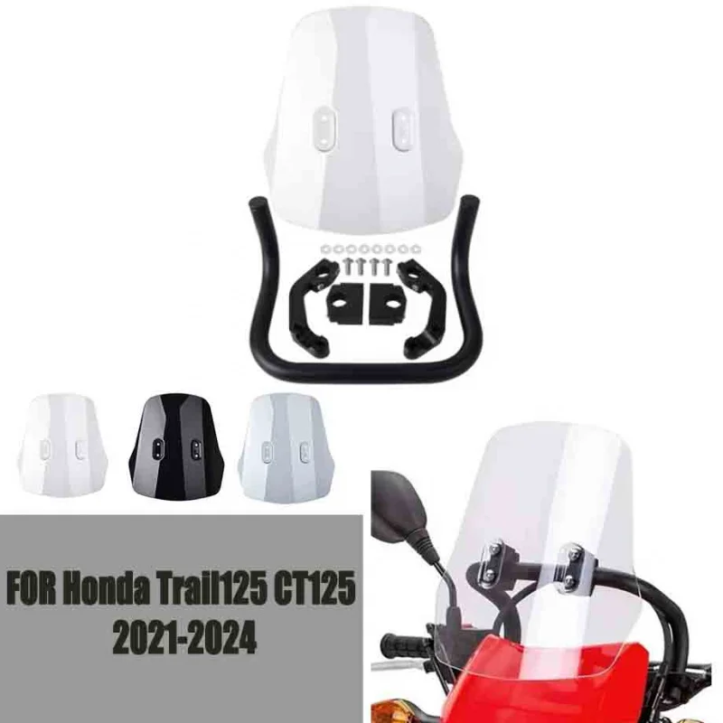 For Honda Hunter Cub CT 125 2020-2023 Windshield Trail125 CT125 Wind Deflectors Air Screen Protector For Motorcycle Front