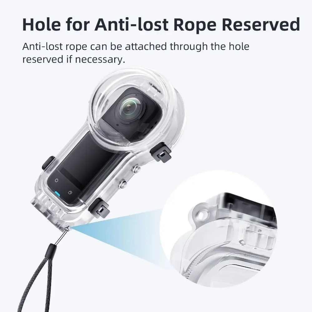 Невидимый футляр для дайвинга 60 м, жесткий с крышкой объектива, водонепроницаемый чехол, прозрачный корпус для подводного дайвинга для Insta360 X5