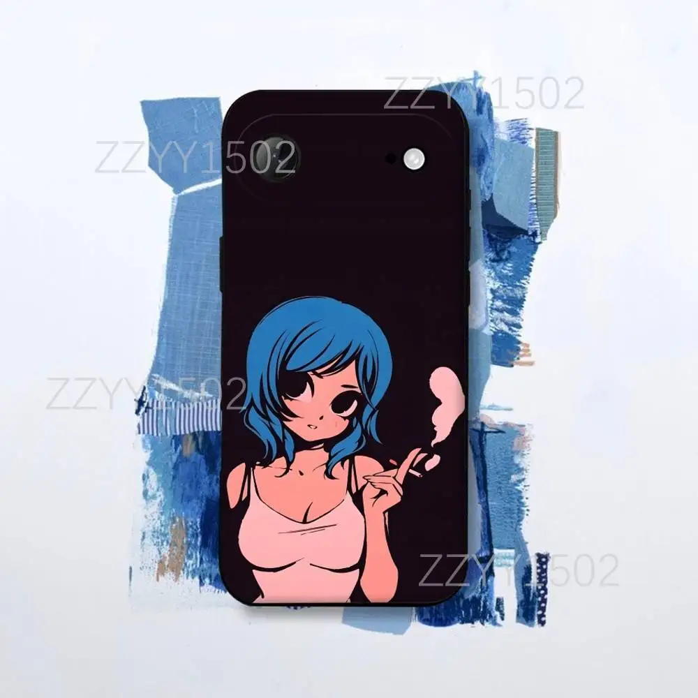 S-Scott Pilgrim Ramona Flowers Funda de teléfono para iPhone 17,16,15,14,13,12,Pro,Max,Plus,E,SE4,Air,Mini Funda negra