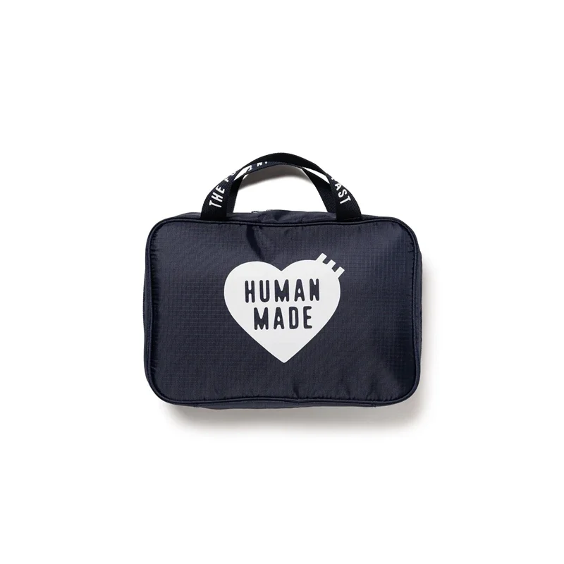 HUMAN MADE Multi Purpose Travel Toiletry Bag Unisex Multi Pocket Makeup Storage Bag Portable Daily Outdoor