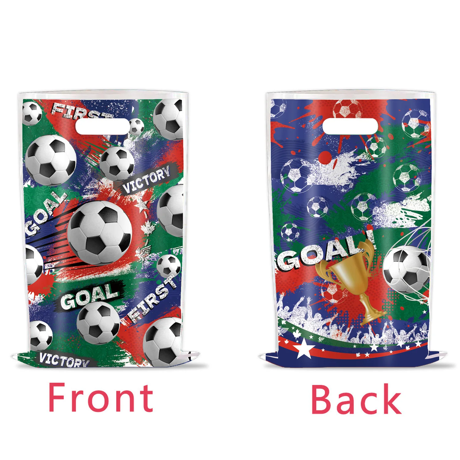 10/20/30/40 Stück Fußball-Party-Geschenktüten Fußball-Liebhaber Süßigkeiten-Verpackungsbeutel Handtasche Kinder Jungen Geburtstagsparty-Deko Partyzubehör – Detail 4