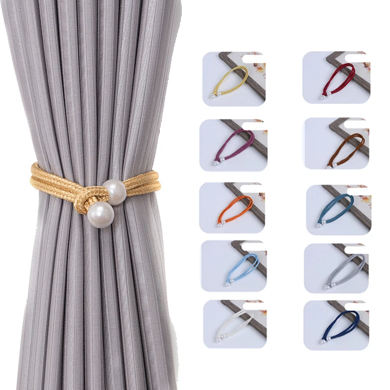 Curtain Ties Faux Pearl Trim Decorative Curtain Fixer Office,Bedroom, and Home Decor