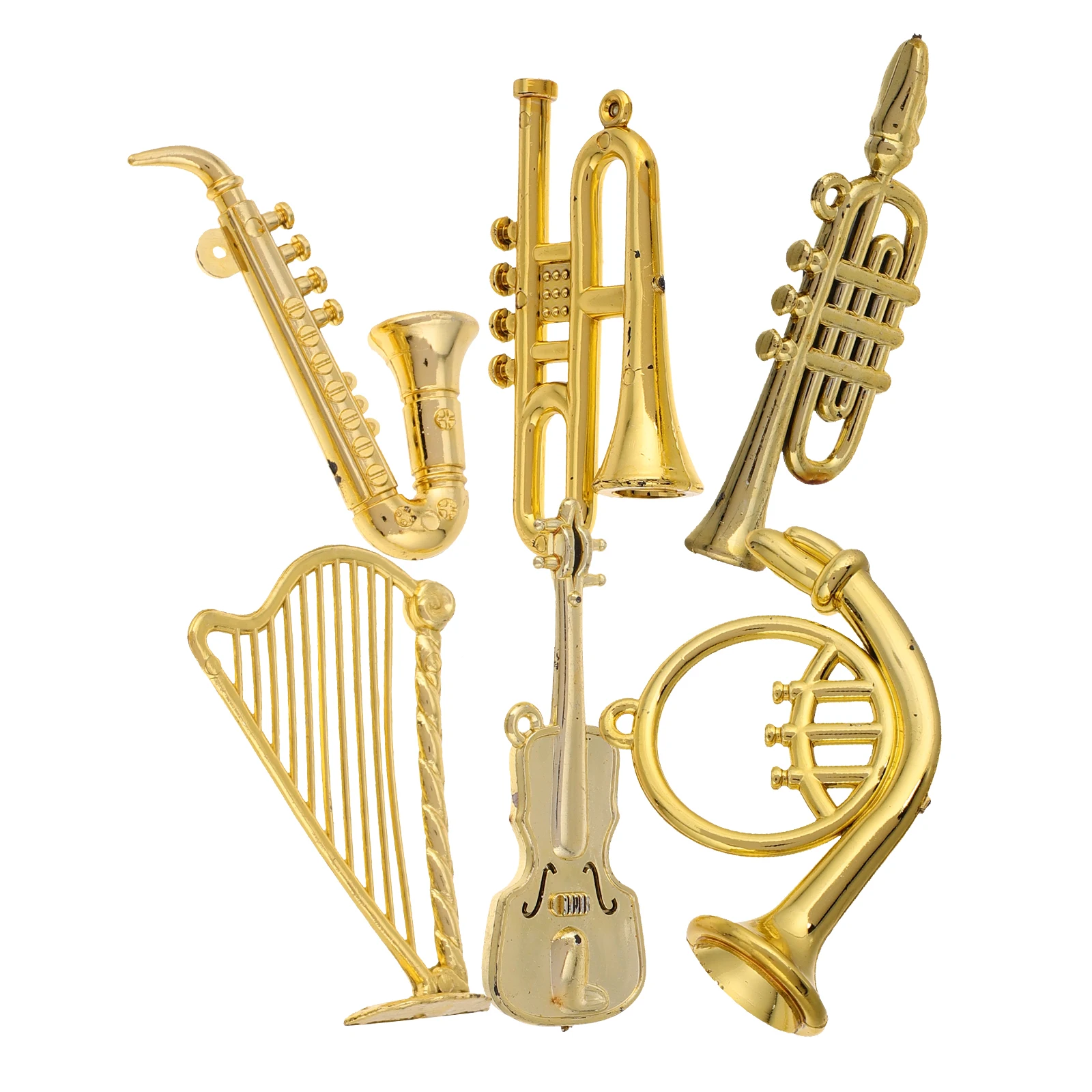 

12 Pcs Miniature Musical Instrument Decorative Accessories Elegant Design Variety Styles Plastic Kids Toys Toddler naments