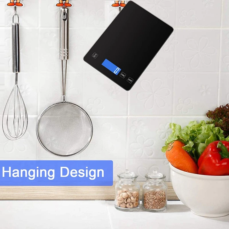 Báscula Digital de cocina para alimentos, balanza electrónica recargable por USB, pantalla LED, 15kg/1G, novedad